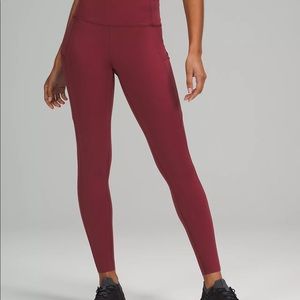 LuluLemon Fast and Free Brushed Fabric High-Rise Tight 28" leggings